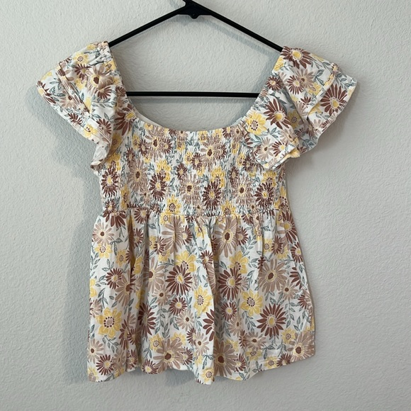 SO Jr Girls Floral Top -  S - Picture 4 of 6
